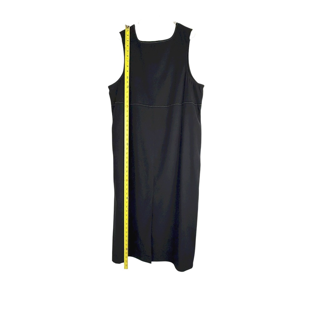 Classic Elements Black Sleeveless Button Front Mi… - image 4
